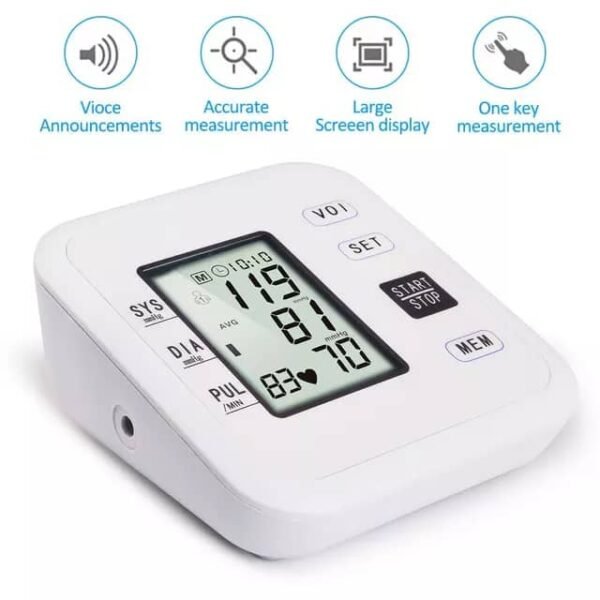 Digital Blood Pressure Monitor with Voice Announcement (BP Checking Machine) - Image 5