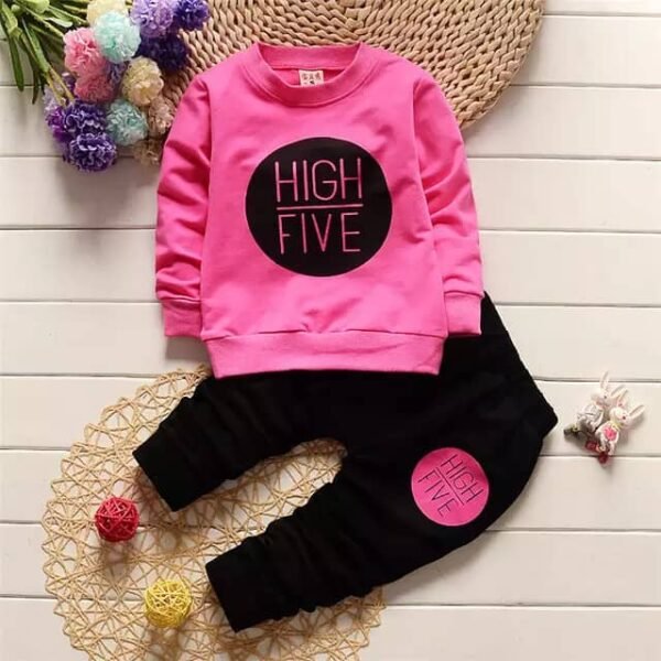 Kids Cute Outfits for Girls Spring Autumn Toddler Clothing Sets Long Sleeve T shite + Trouser.