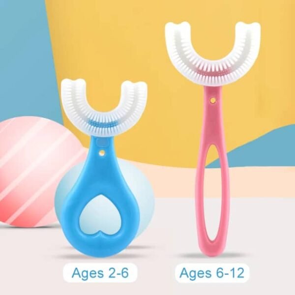 Kid's U Toothbrush, Manual Training Tooth Brush 360 Oral Teeth Cleaning. - Image 4