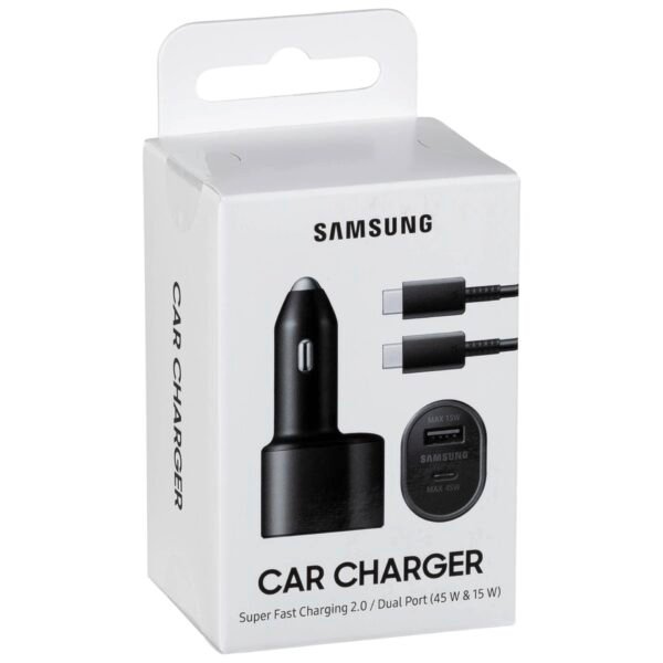 Original Samsung Car Charger Super Fast Charging 2.0 Dual ports(45&15W)