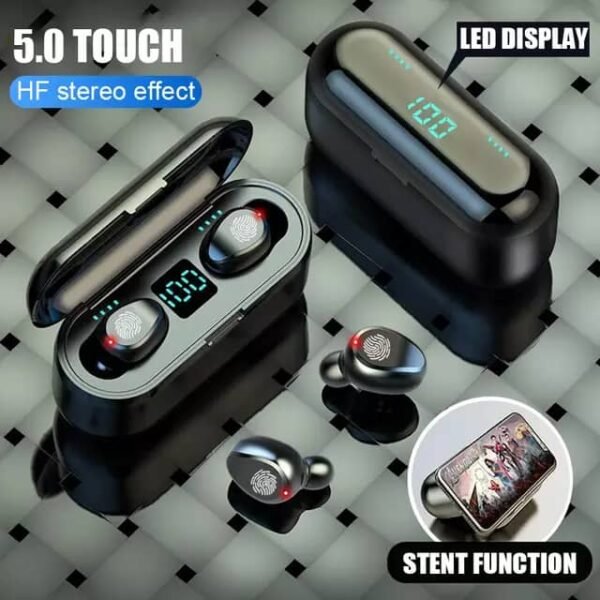 Wireless Fingerprint Touch Bluetooth Headset Earphone with Power Display - Image 6