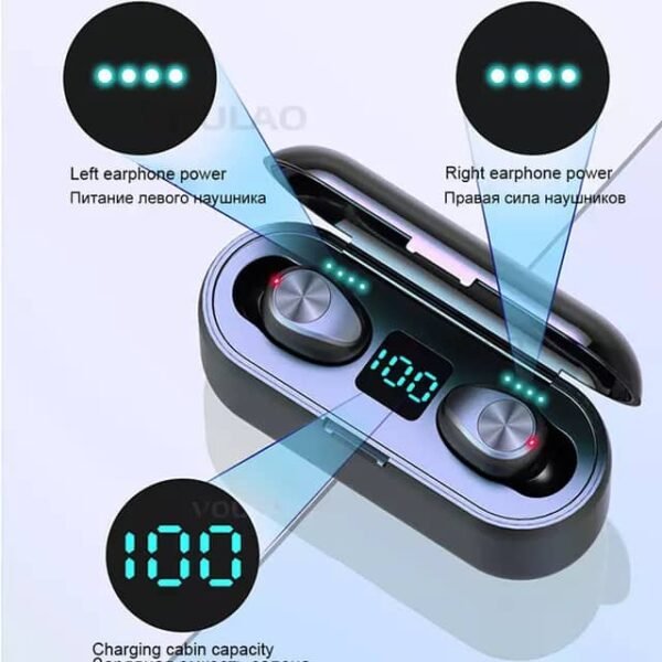 Wireless Fingerprint Touch Bluetooth Headset Earphone with Power Display - Image 4