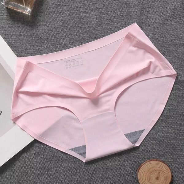 Seamless Underwear Breathable Briefs Mid-waist Traceless Laser Plus Size ice Silk Panties - Image 6