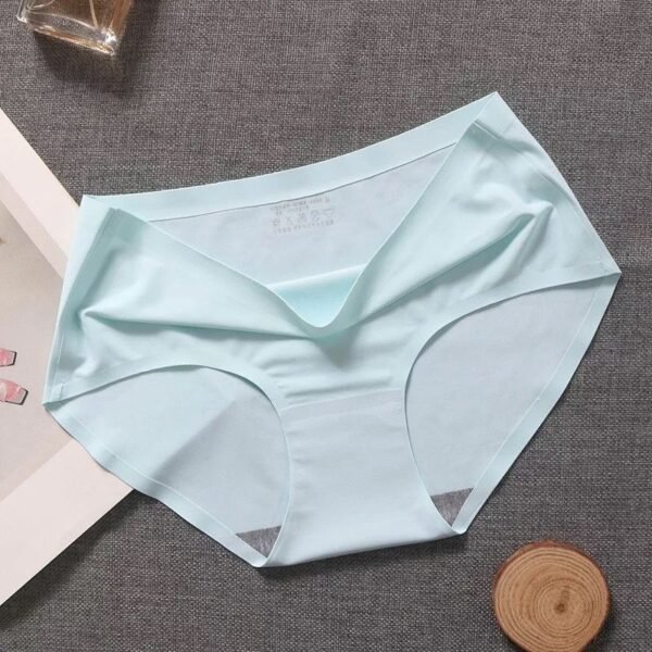 Seamless Underwear Breathable Briefs Mid-waist Traceless Laser Plus Size ice Silk Panties - Image 3