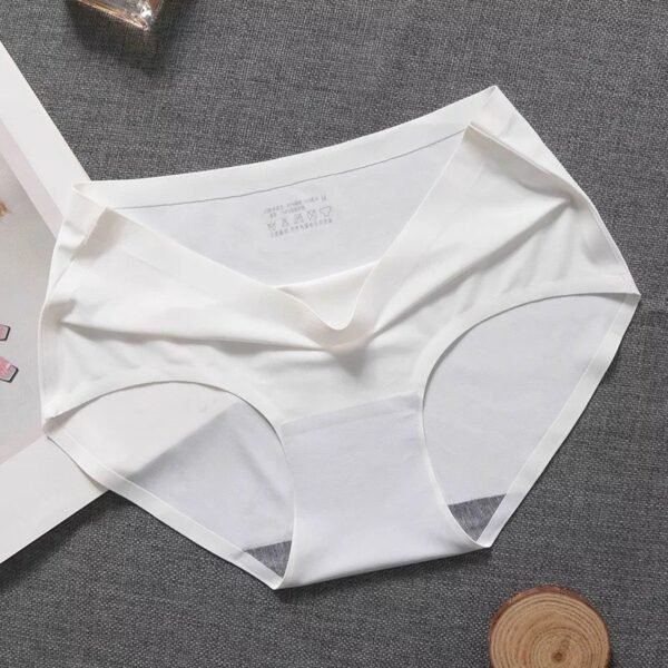 Seamless Underwear Breathable Briefs Mid-waist Traceless Laser Plus Size ice Silk Panties - Image 2