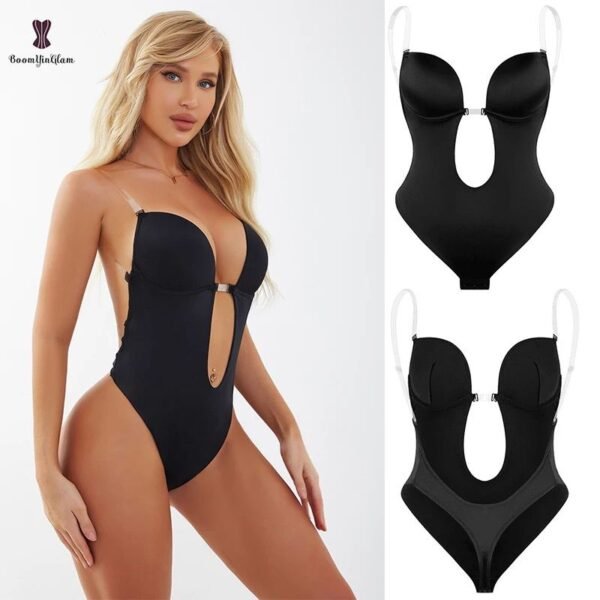 2022 Deep Cup Bra - Bra With Shapewear Bodysuit Body Shaper For Women Seamless Thong - Image 6