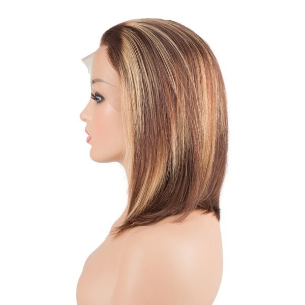 Gazam 13X4 Bobo Wig Straight 12inches Highlight Color (100% Human Hair) - Image 2