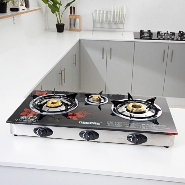 Geepas Gas Cooker 3 burners, Model GK6759 - Image 4