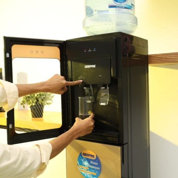 Geepas Hot & Cold Water Dispenser With Refrigerator, Model GWD8363N - Image 2