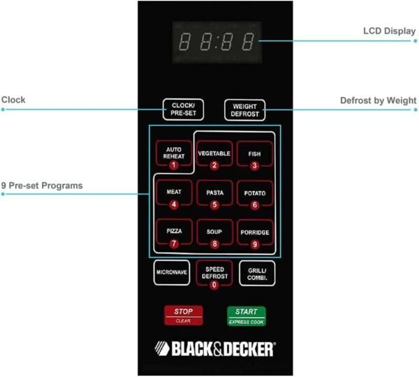 Black & Decker Black & Decker 30 Liter Microwave Oven 30 Liter Microwave Oven, Model MZ3000PG-B5 - Image 4