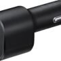 SAMSUNG Super Fast Dual Car Charger Usb (45W+15W) Two Ports EP-L5300 Black