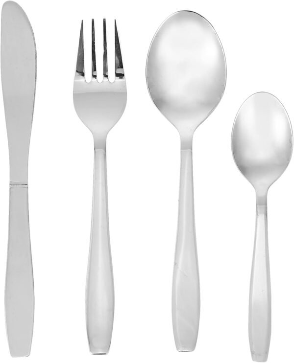 RoyalFord Stainless Steel Cutlery Set with Stand 25-Piece Set. 100% Food-Grade Suitable for Dining Table, Home and Restaurant Kitchen Accessories, Model RF10790 - Image 4