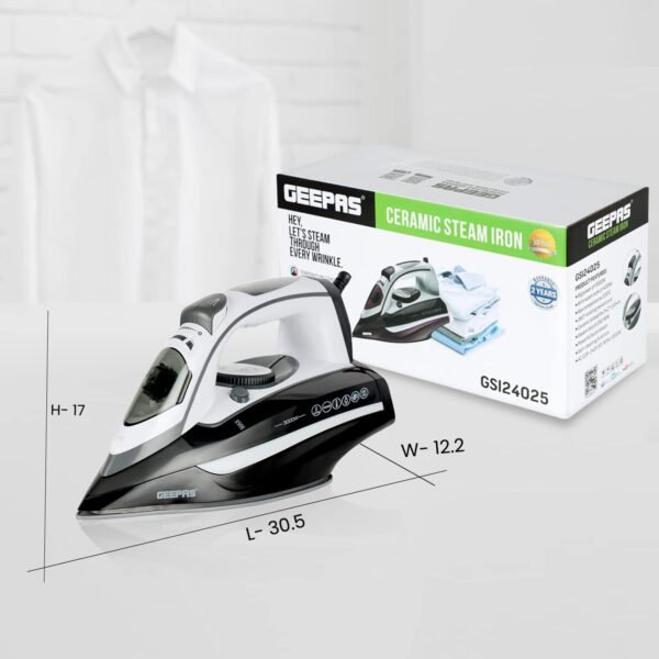 Geepas Ceramic Steam Iron, GSI24025 - Image 2