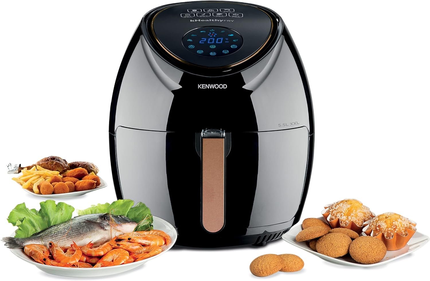 Kenwood kHealthyFRY Digital Air Fryer 5.5L, Model HFP50.000Bk - Image 4