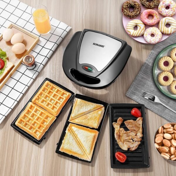 Sonashi 3-in-1 Multi Snack Maker, Model SSM-861 - Image 3