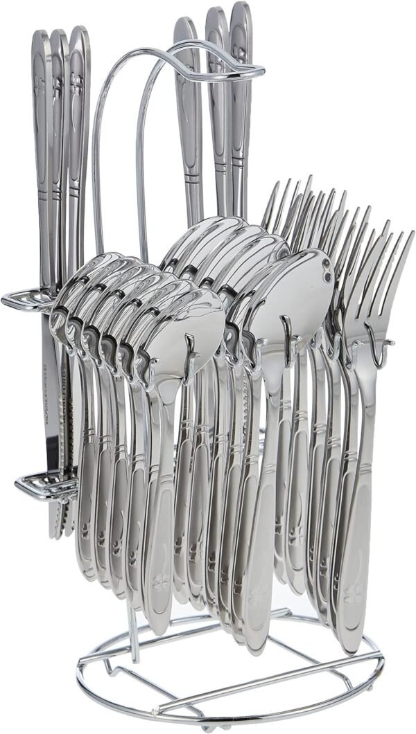 Royalford 25Pcs Stainless Steei Cutlery Set, Model RF2086-CS24