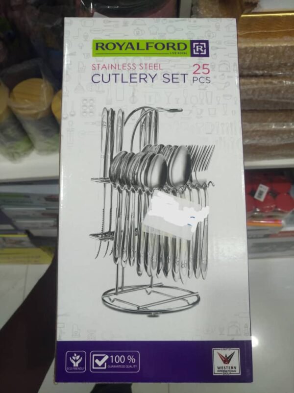 Royalford 25Pcs Stainless Steei Cutlery Set, Model RF2086-CS24 - Image 4