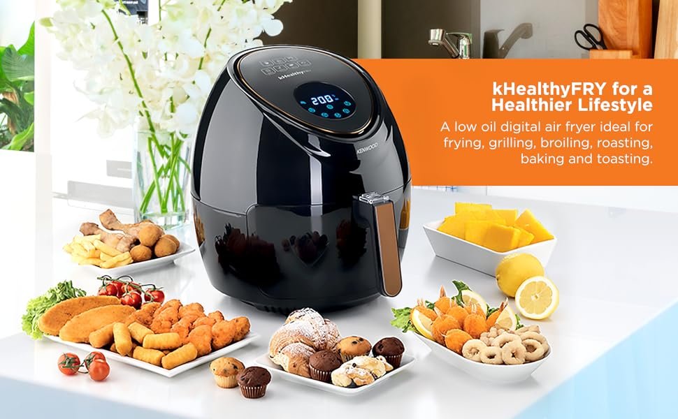 Kenwood kHealthyFRY Digital Air Fryer 5.5L, Model HFP50.000Bk - Image 2