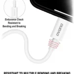 DUDAO L5X-TYPE-C TO- Lighting Cable (Compatible with Type C to iPhone, iPad, White, One Cable) - Image 3