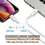 DUDAO L5X-TYPE-C TO- Lighting Cable (Compatible with Type C to iPhone, iPad, White, One Cable) - Image 4