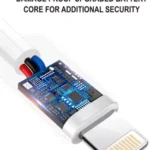 DUDAO L5X-TYPE-C TO- Lighting Cable (Compatible with Type C to iPhone, iPad, White, One Cable) - Image 2