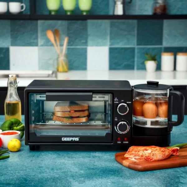 Geepas Multi-Function Breakfast Maker, 9L Multi-Function Breakfast Maker, 9L Capacity Oven, Model GBM63048 - Image 5