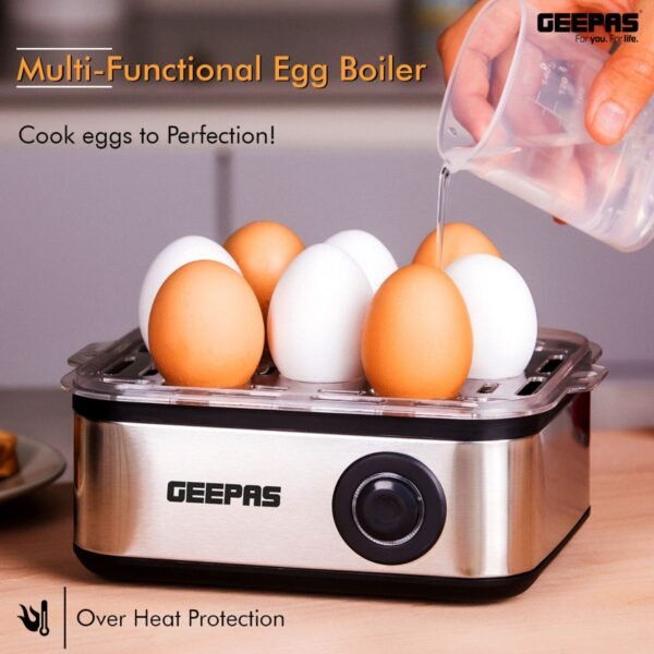 Geepas 500W Premium Electric Egg Boiler For 16 Eggs With Poacher & Omelette Maker Bowl, Can Boil, Poach And Make Omelettes, Model GEB63019UK - Image 6