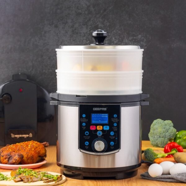 Geepas Multi-Function Pressure Cooker with Steamer & Egg Boiler, Model GMC35037 - Image 5