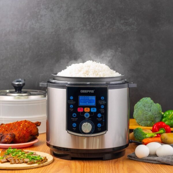 Geepas Multi-Function Pressure Cooker with Steamer & Egg Boiler, Model GMC35037 - Image 6