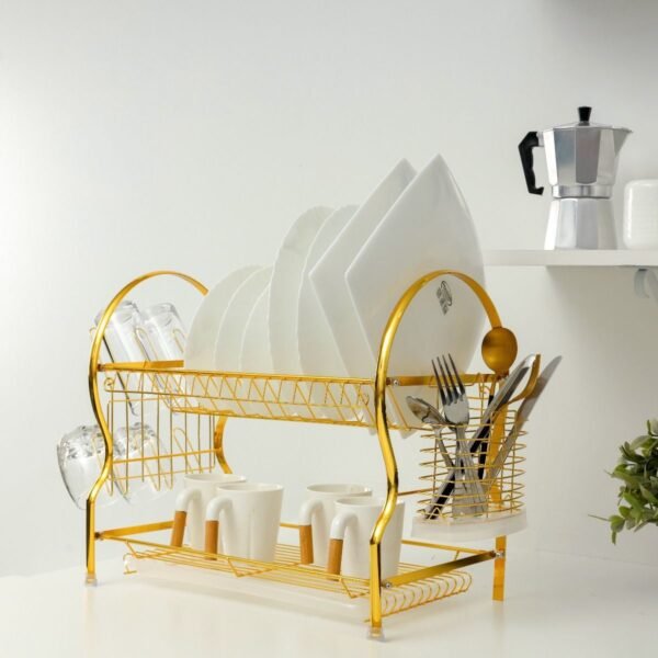 Royalford 2Layer Goldy Dish Rack, Model RF10150 - Image 2
